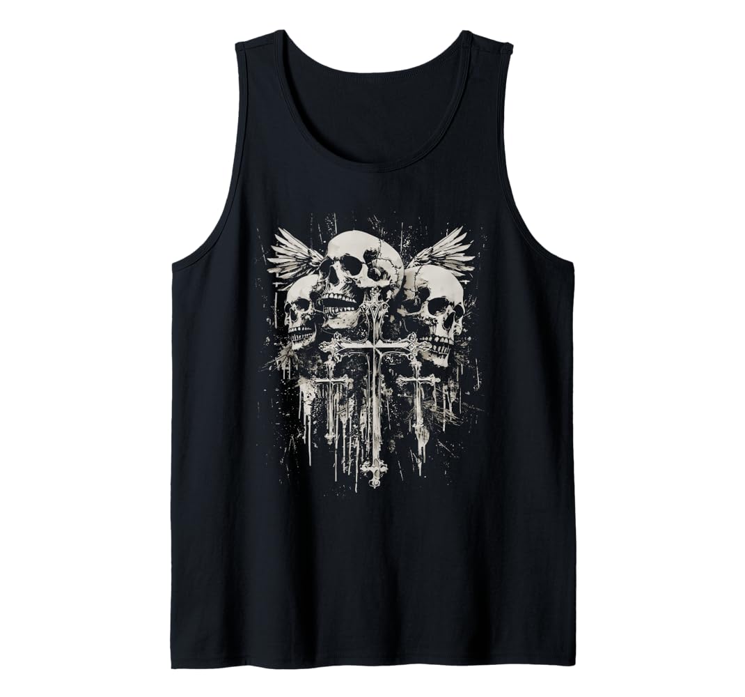 Amazon.com: Skull Cross Y2K Goth Alt Grunge Gothic Emo